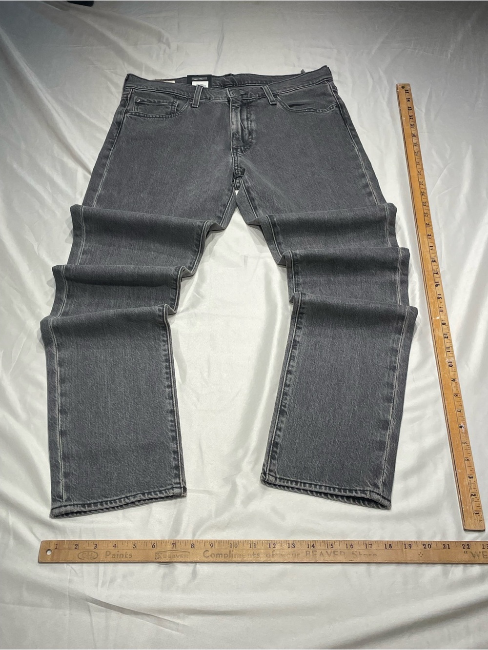 Levi’s Made & Crafted – Big E size 33/34 washed out grey 511 “skinny” low rise.